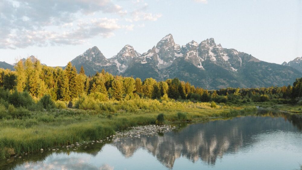 river in valley of Grand Teton