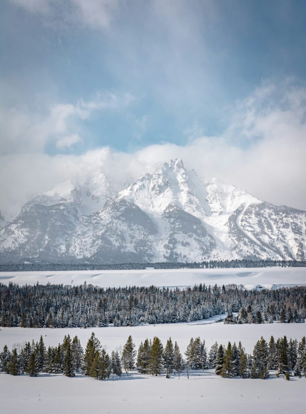 Grand Teton, Wyoming at winter.